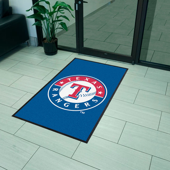 Texas Rangers 3X5 High-Traffic Mat with Durable Rubber Backing - Portrait Orientation