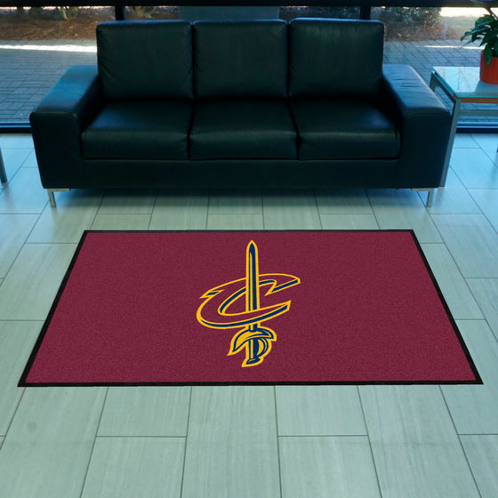 Cleveland Cavaliers 4X6 High-Traffic Mat with Durable Rubber Backing - Landscape Orientation
