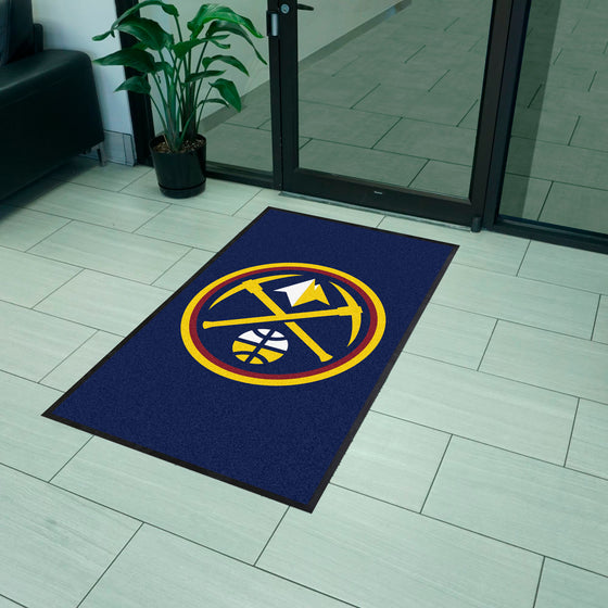 Denver Nuggets 3X5 High-Traffic Mat with Durable Rubber Backing - Portrait Orientation