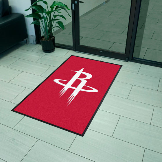 Houston Rockets 3X5 High-Traffic Mat with Durable Rubber Backing - Portrait Orientation