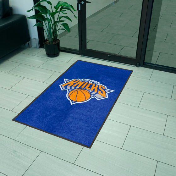 New York Knicks 3X5 High-Traffic Mat with Durable Rubber Backing - Portrait Orientation