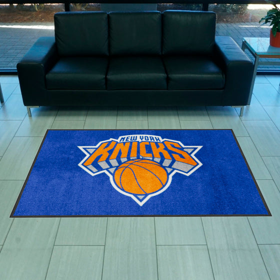 New York Knicks 4X6 High-Traffic Mat with Durable Rubber Backing - Landscape Orientation