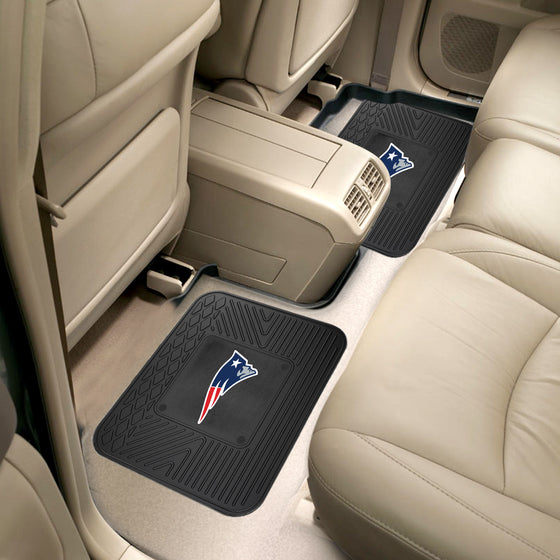 New England Patriots Back Seat Car Utility Mats - 2 Piece Set