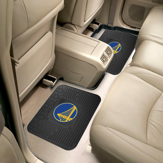 Golden State Warriors Back Seat Car Utility Mats - 2 Piece Set