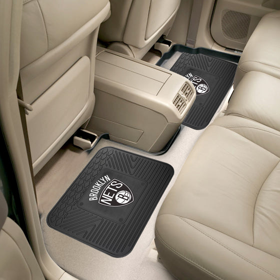 Brooklyn Nets Back Seat Car Utility Mats - 2 Piece Set