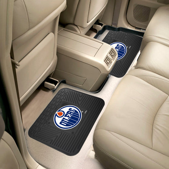 Edmonton Oilers Back Seat Car Utility Mats - 2 Piece Set