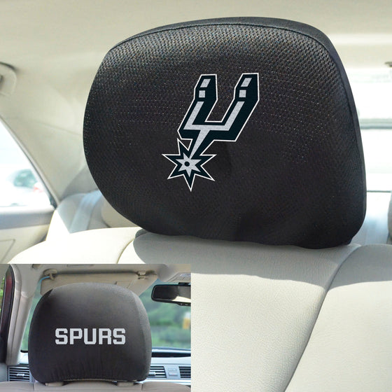 San Antonio Spurs Embroidered Head Rest Cover Set - 2 Pieces