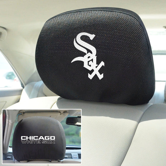 Chicago White Sox Embroidered Head Rest Cover Set - 2 Pieces