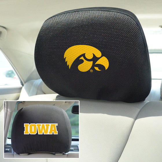 Iowa Hawkeyes Embroidered Head Rest Cover Set - 2 Pieces