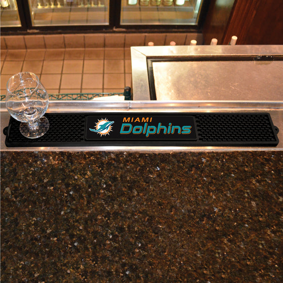Miami Dolphins Bar Drink Mat - 3.25in. x 24in.