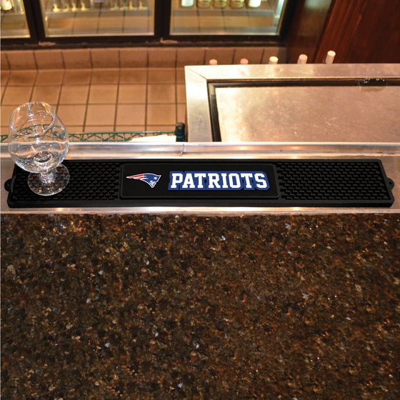 New England Patriots Bar Drink Mat - 3.25in. x 24in.