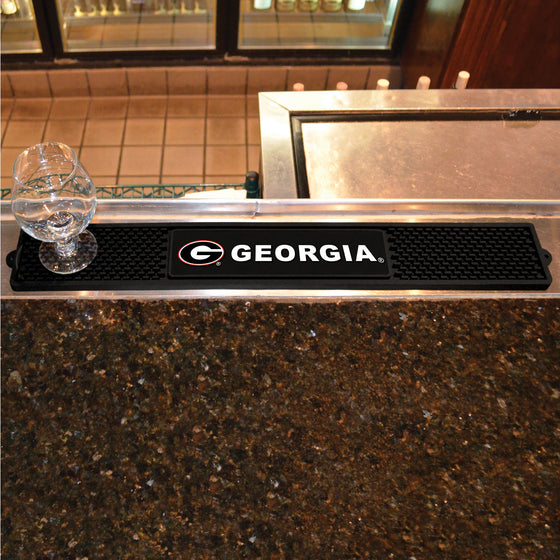 Georgia Bulldogs Bar Drink Mat - 3.25in. x 24in.