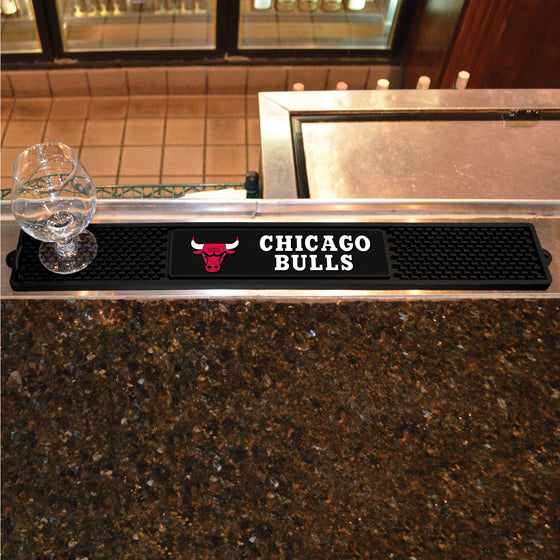Chicago Bulls Bar Drink Mat - 3.25in. x 24in.