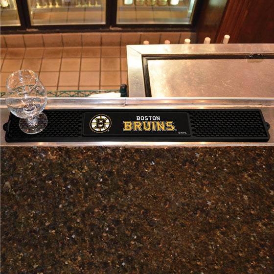 Boston Bruins Bar Drink Mat - 3.25in. x 24in.