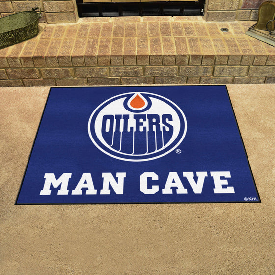 Edmonton Oilers Man Cave All-Star Rug - 34 in. x 42.5 in.