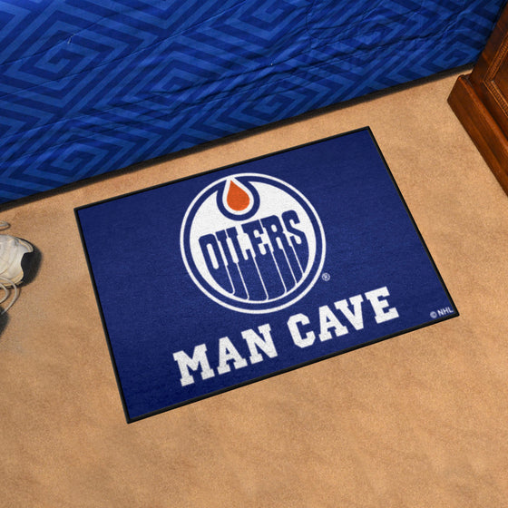 Edmonton Oilers Man Cave Starter Mat Accent Rug - 19in. x 30in.