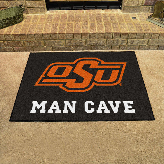Oklahoma State Cowboys Man Cave All-Star Rug - 34 in. x 42.5 in.