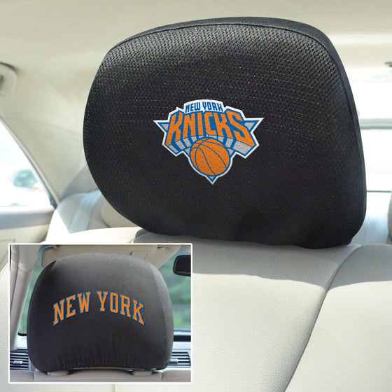 New York Knicks Embroidered Head Rest Cover Set - 2 Pieces