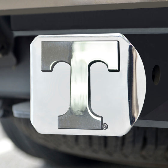 Tennessee Volunteers Chrome Metal Hitch Cover with Chrome Metal 3D Emblem