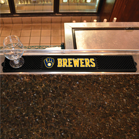 Milwaukee Brewers Bar Drink Mat - 3.25in. x 24in.