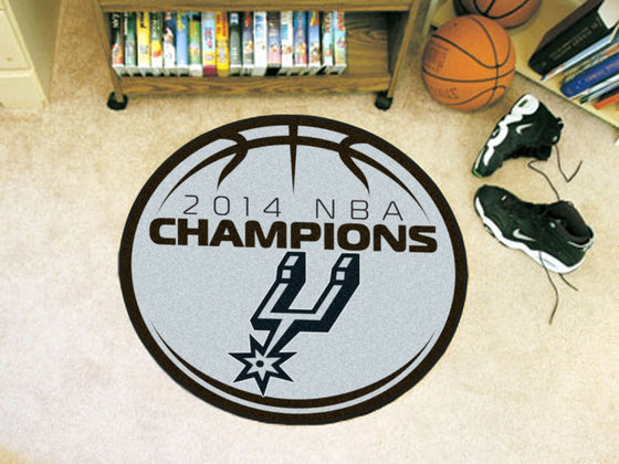 San Antonio Spurs Basketball Rug - 27in. Diameter