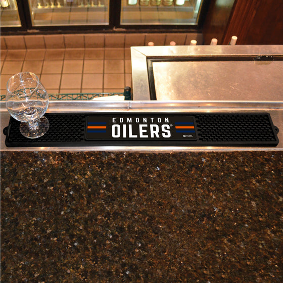 Edmonton Oilers Bar Drink Mat - 3.25in. x 24in.