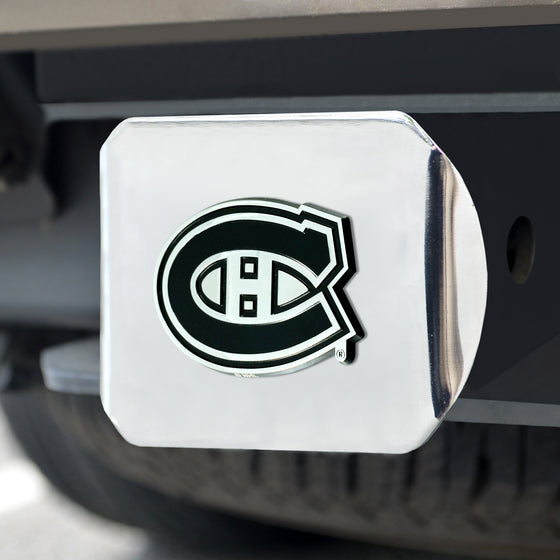 Montreal Canadiens Chrome Metal Hitch Cover with Chrome Metal 3D Emblem