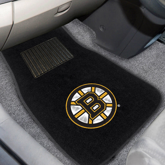 Boston Bruins Embroidered Car Mat Set - 2 Pieces