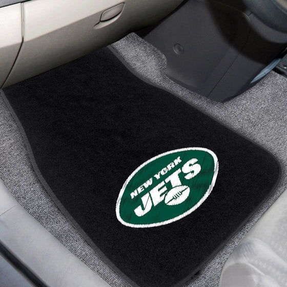 New York Jets Embroidered Car Mat Set - 2 Pieces