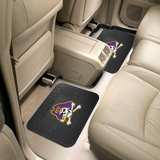 East Carolina Pirates Back Seat Car Utility Mats - 2 Piece Set