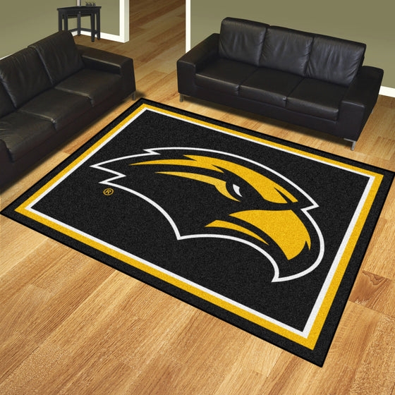 Southern Miss Golden Eagles 8ft. x 10 ft. Plush Area Rug