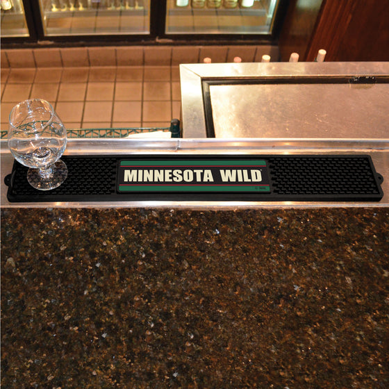 Minnesota Wild Bar Drink Mat - 3.25in. x 24in.