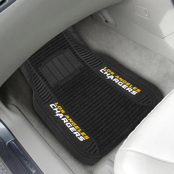 Los Angeles Chargers 2 Piece Deluxe Car Mat Set