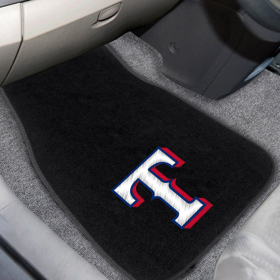 Texas Rangers Embroidered Car Mat Set - 2 Pieces