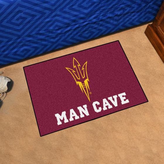 Arizona State Sun Devils Man Cave Starter Mat Accent Rug - 19in. x 30in., Pitchfork Logo
