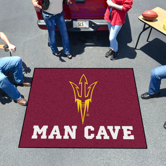 Arizona State Sun Devils Man Cave Tailgater Rug - 5ft. x 6ft., Pitchfork Logo