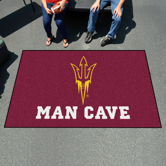 Arizona State Sun Devils Man Cave Ulti-Mat Rug - 5ft. x 8ft., Pitchfork Logo