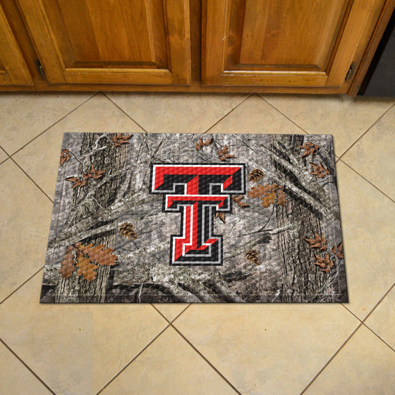 Texas Tech Red Raiders Rubber Scraper Door Mat Camo