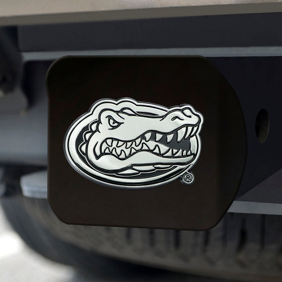 Florida Gators Black Metal Hitch Cover with Metal Chrome 3D Emblem