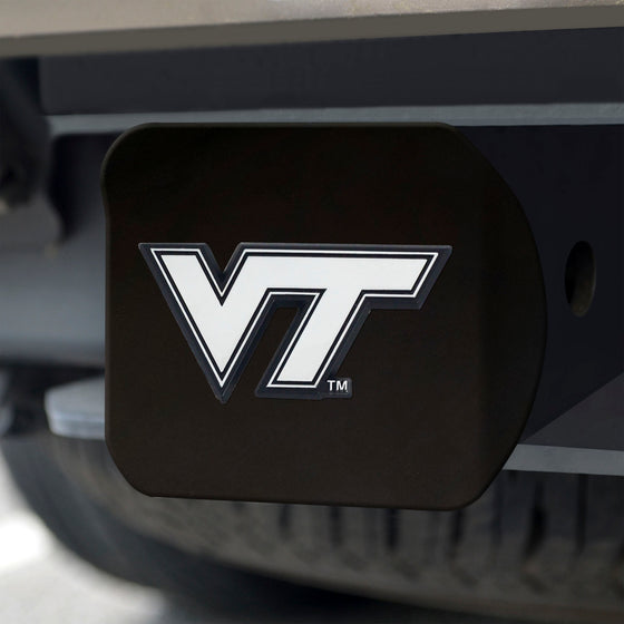 Virginia Tech Hokies Black Metal Hitch Cover with Metal Chrome 3D Emblem