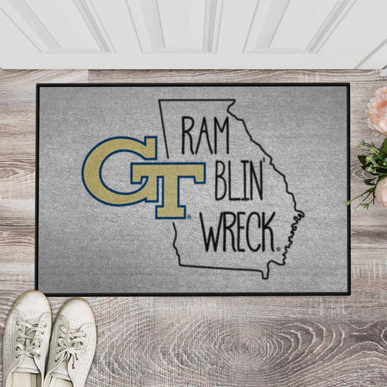 Georgia Tech Yellow Jackets Southern Style Starter Mat Accent Rug - 19in. x 30in.