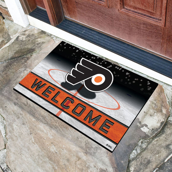Philadelphia Flyers Rubber Door Mat - 18in. x 30in.