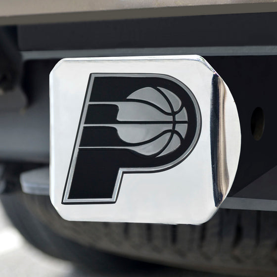 Indiana Pacers Chrome Metal Hitch Cover with Chrome Metal 3D Emblem