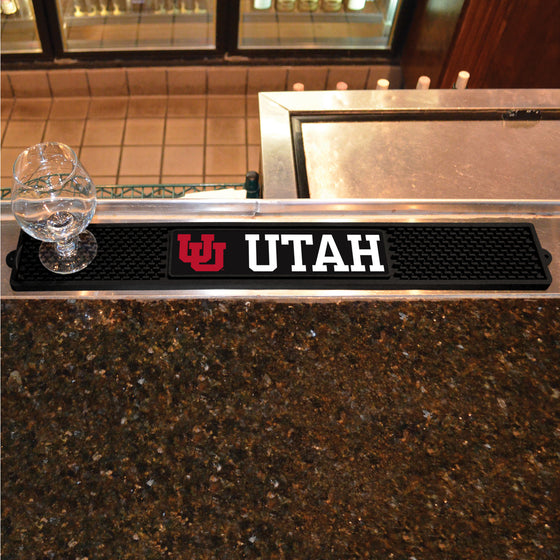 Utah Utes Bar Drink Mat - 3.25in. x 24in.