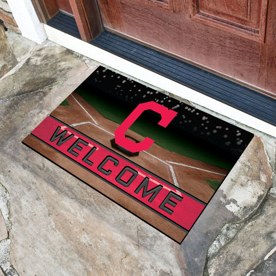 Cleveland Indians Rubber Door Mat - 18in. x 30in.