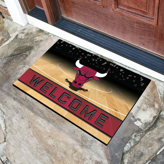 Chicago Bulls Rubber Door Mat - 18in. x 30in.