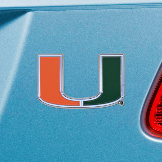 Miami Hurricanes 3D Color Metal Emblem