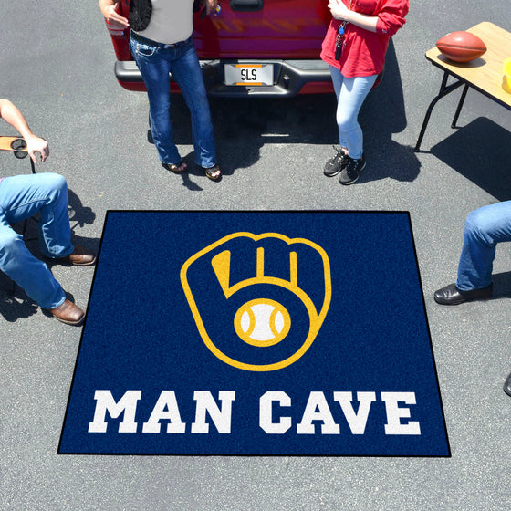 Milwaukee Brewers Man Cave Tailgater Rug - 5ft. x 6ft.