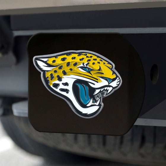 Jacksonville Jaguars Black Metal Hitch Cover - 3D Color Emblem