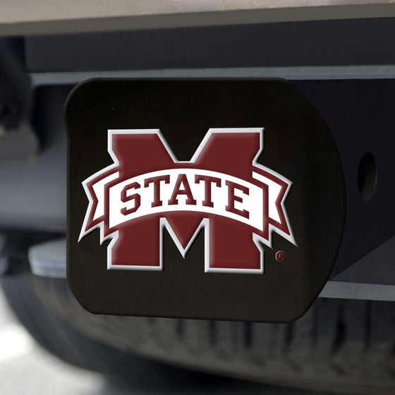 Mississippi State Bulldogs Black Metal Hitch Cover - 3D Color Emblem
